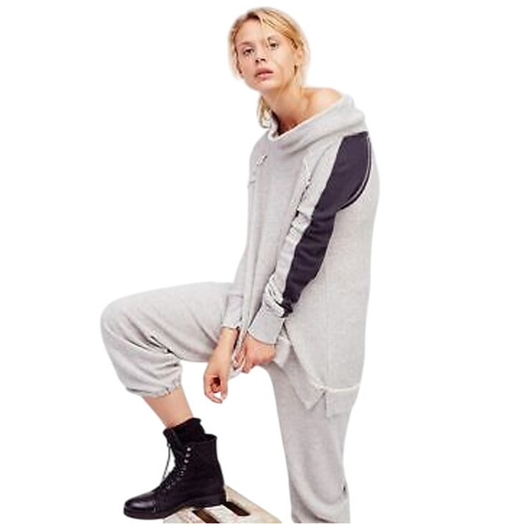 Free People Sweatshirt Cowl Neck Pullover Oversized Relax Fit - Picture 3 of 10